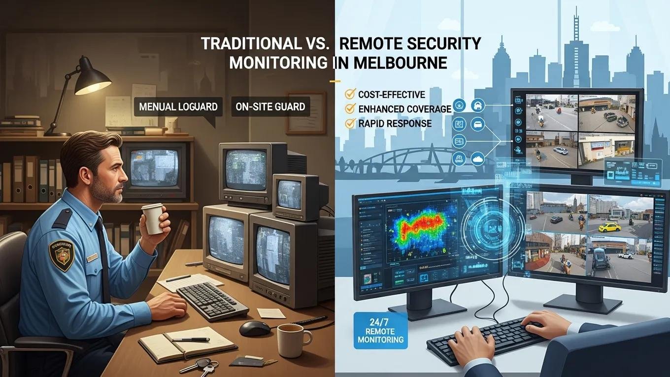 Comparison of traditional security measures and remote monitoring solutions for businesses in Melbourne